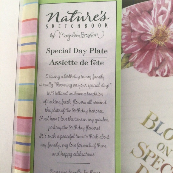 NATURES SKETCHBOOK HALLMARK MARJOLEIN BASTIN SPECIAL DAY PLATE NWT - Picture 6 of 8